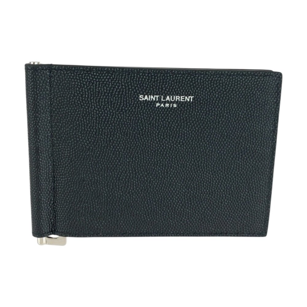 Yves Saint Laurent SAINT LAURENT PARIS Men's Bill Clip, Black with Silver